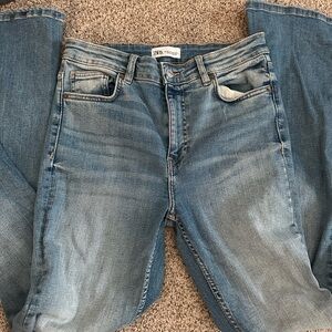 Zara Light Blue Straight Jeans